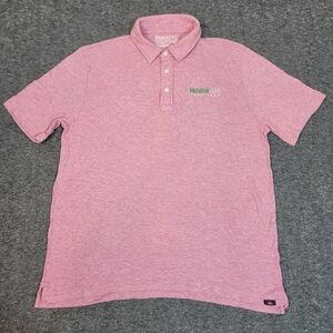 Faherty Cloud Cotton Mens Golf Shirt Size L Short Sleeve Fuscia Pink